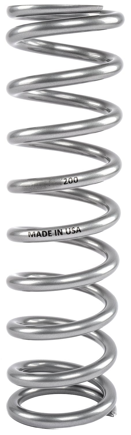 Coil-Over Spring [12 in. Length, 200 lb./in., Silver Powder-Coated Finish]