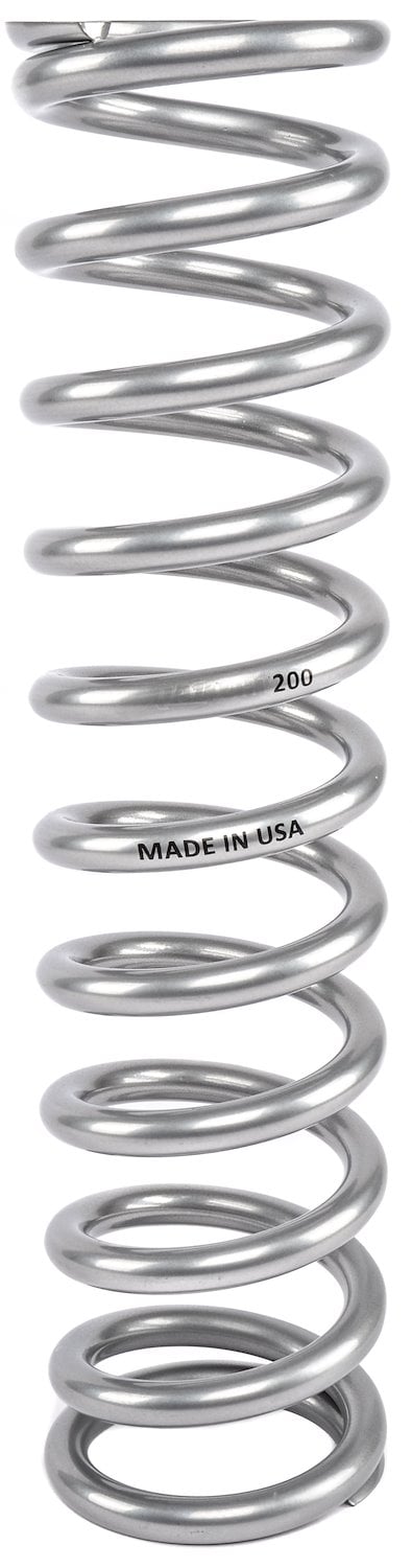 Coil-Over Spring [14 in. Length, 200 lb./in., Silver Powder-Coated Finish]