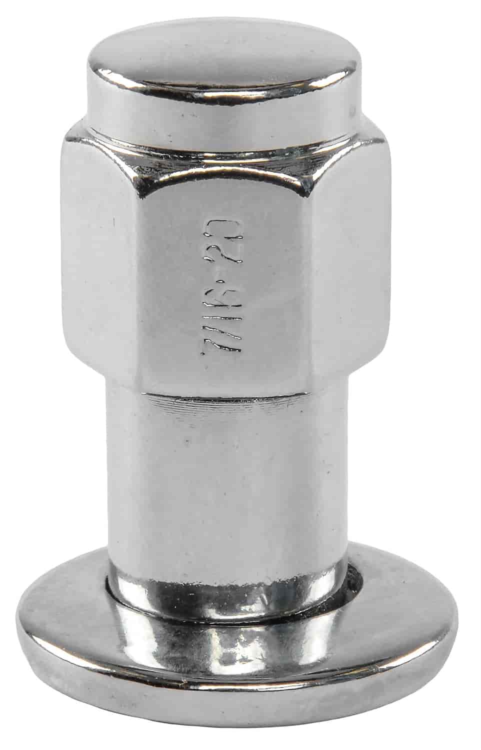 Standard Mag Lug Nuts, Closed-End with Off-Center Washers [7/16 in.-20 RH, .850 in. Shank, Chrome]