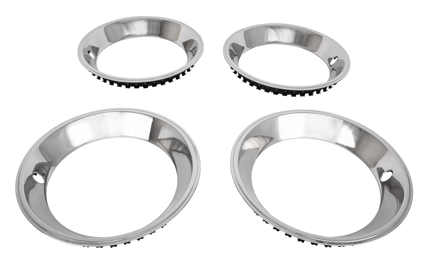 Stainless Steel Deep Dish Trim Ring Set for 15 in. x 7 in. Wheels [2.375 in. D x 2.750 in. W]