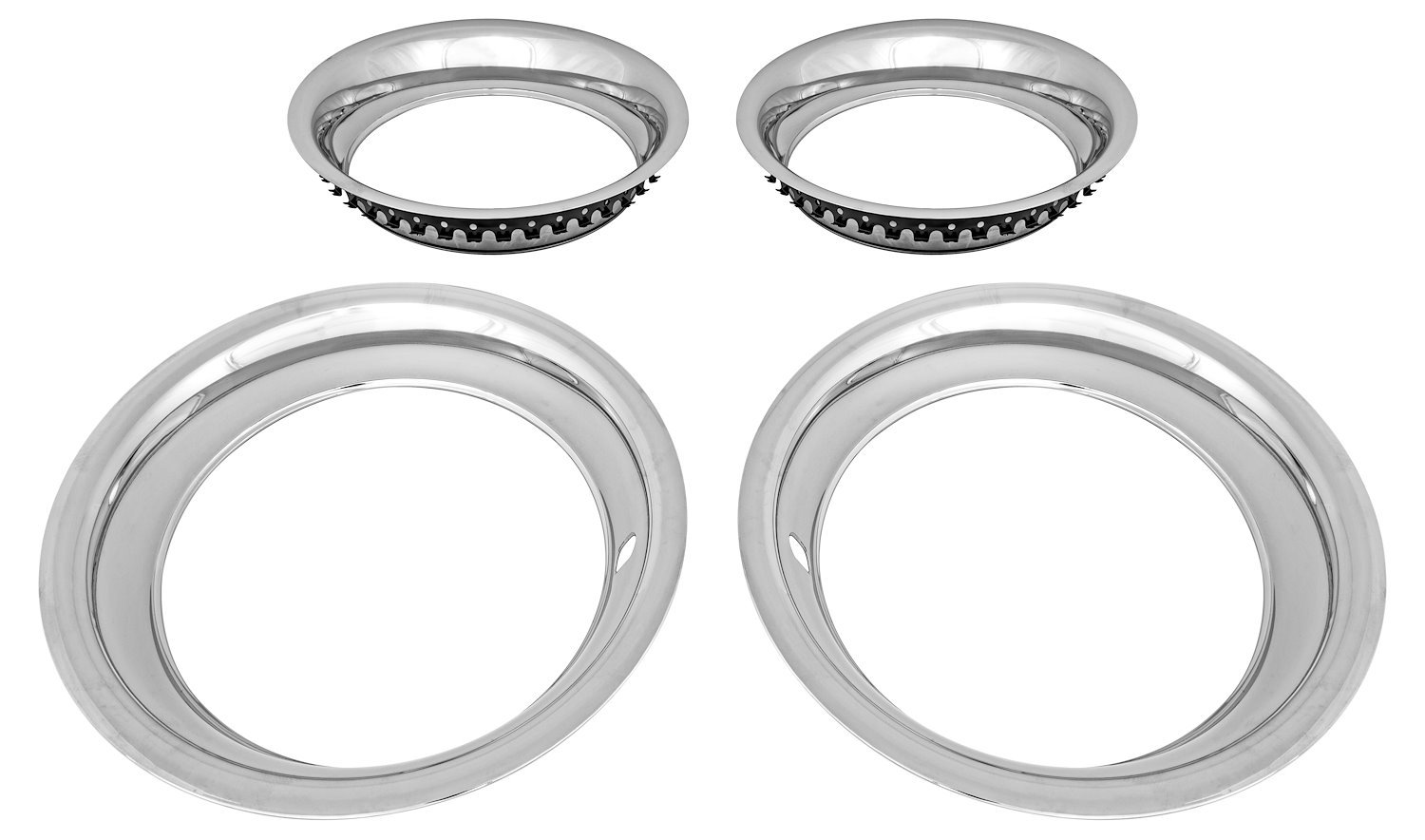 Stainless Steel Deep Dish Trim Ring Set for 15 in. x 8 in. & 15 in. x 10 in. Wheels [3 in. D x 3.250 in. W]