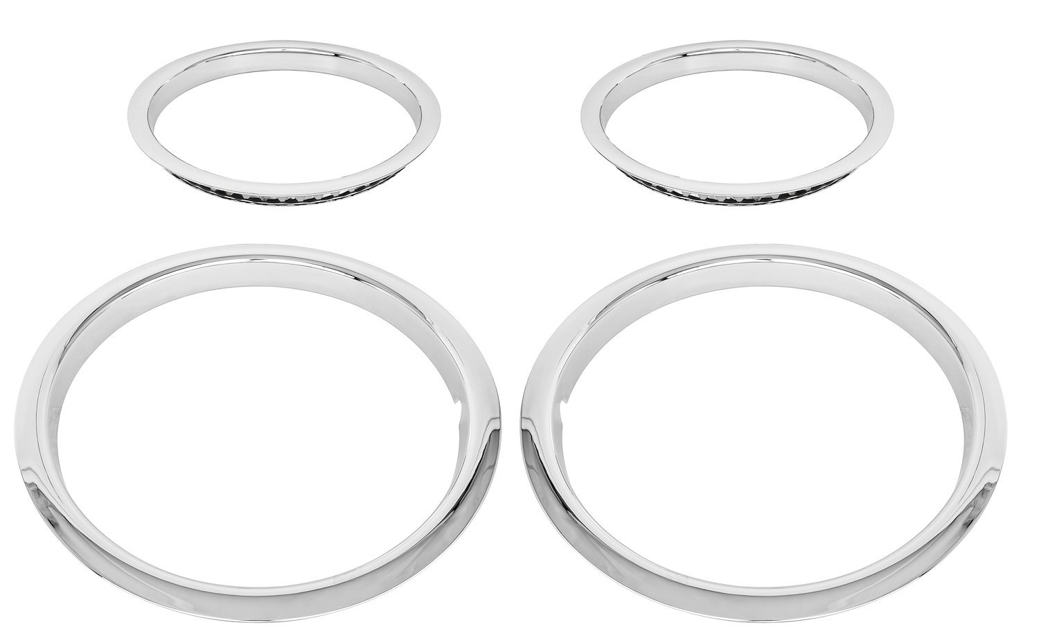 Stainless Steel SS Trim Ring Set for 1970-1981 Chevy Camaro & 1971-1972 Chevy Chevelle, El Camino SS [15 in. x 7 in.]
