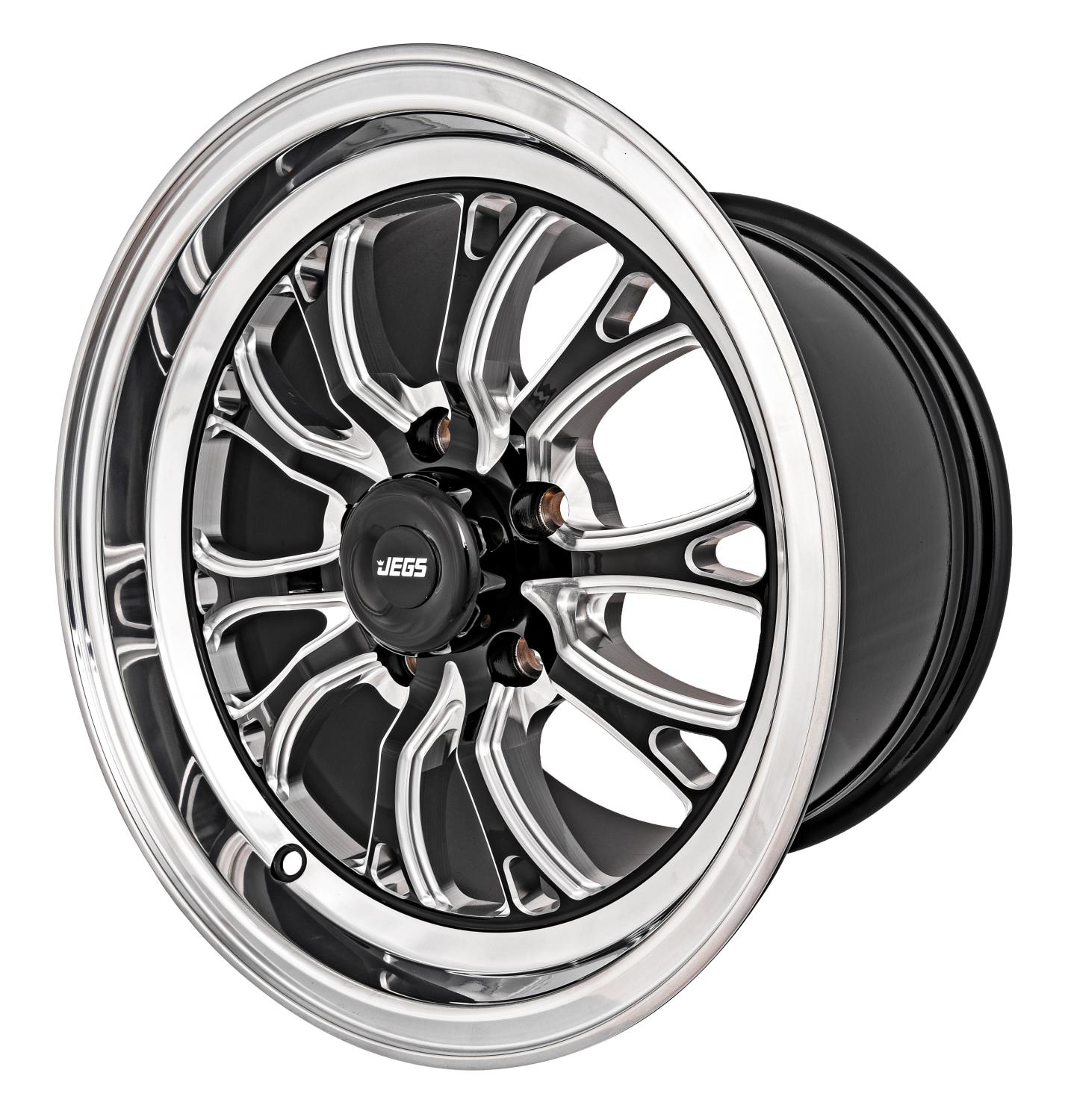 SSR Spike Wheel [Size: 15" x 10"] Polished Lip with Black Milled Spokes