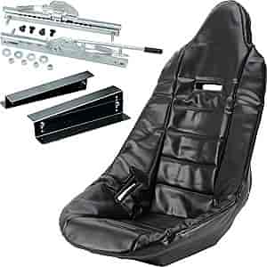 Pro High Back Race Seat Kit [Seat, Black Cover, Seat Mount and Sliders]