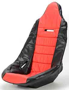 Pro High Back Vinyl Seat Cover Red with Black Trim