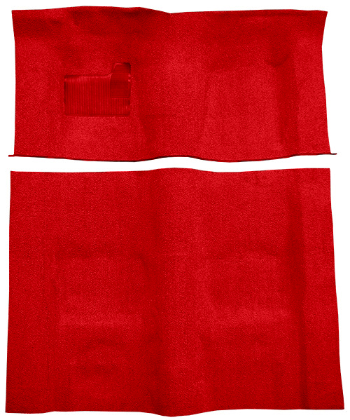Molded Cut Pile Carpet for 1974-1975 Chevy Camaro, Pontiac Firebird [OE-Style Jute Backing, Automatic Transmission, Flame Red]