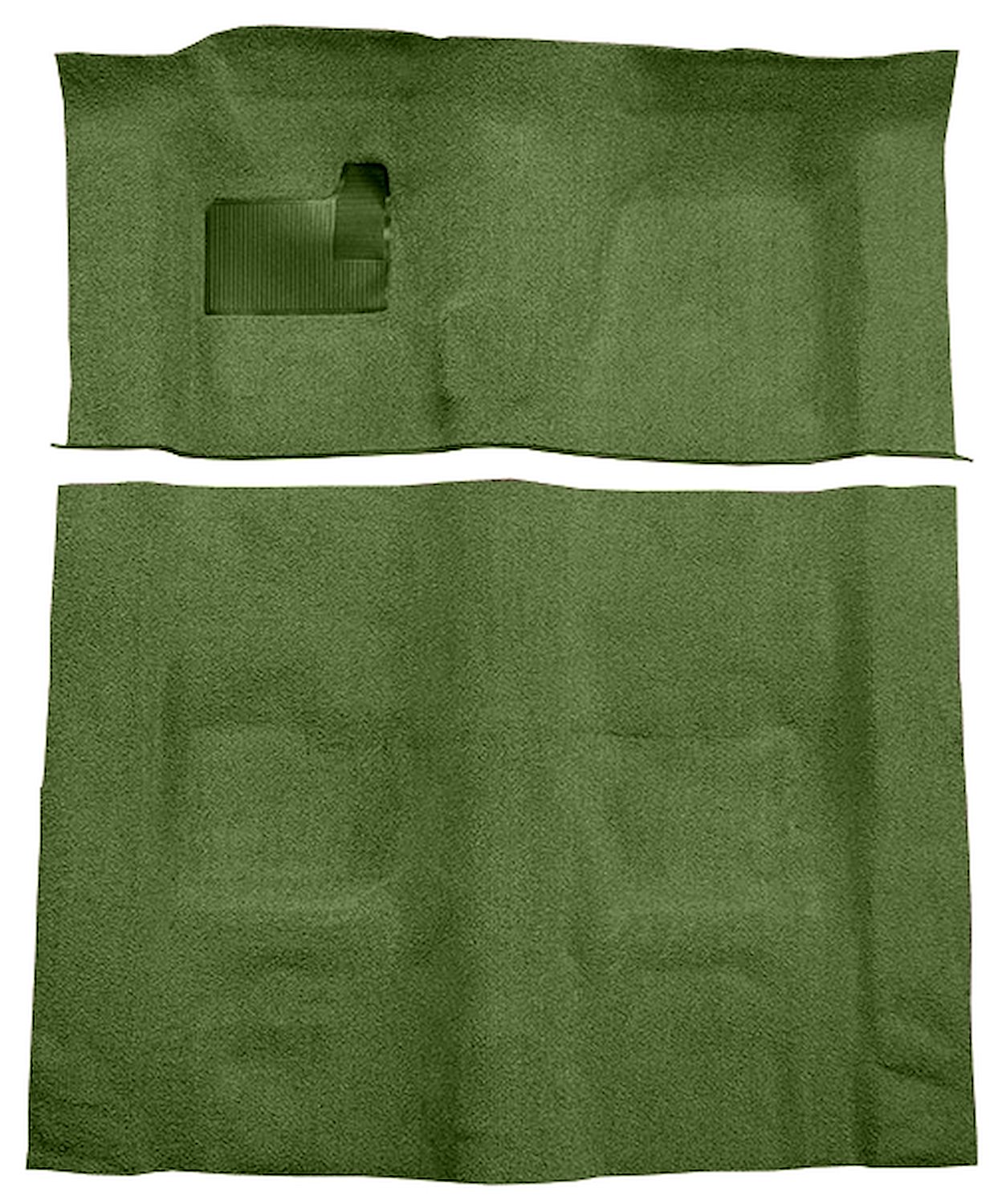 Molded Cut Pile Carpet for 1974-1975 Chevy Camaro, Pontiac Firebird [OE-Style Jute Backing, 4-Speed Transmission, Willow Green]