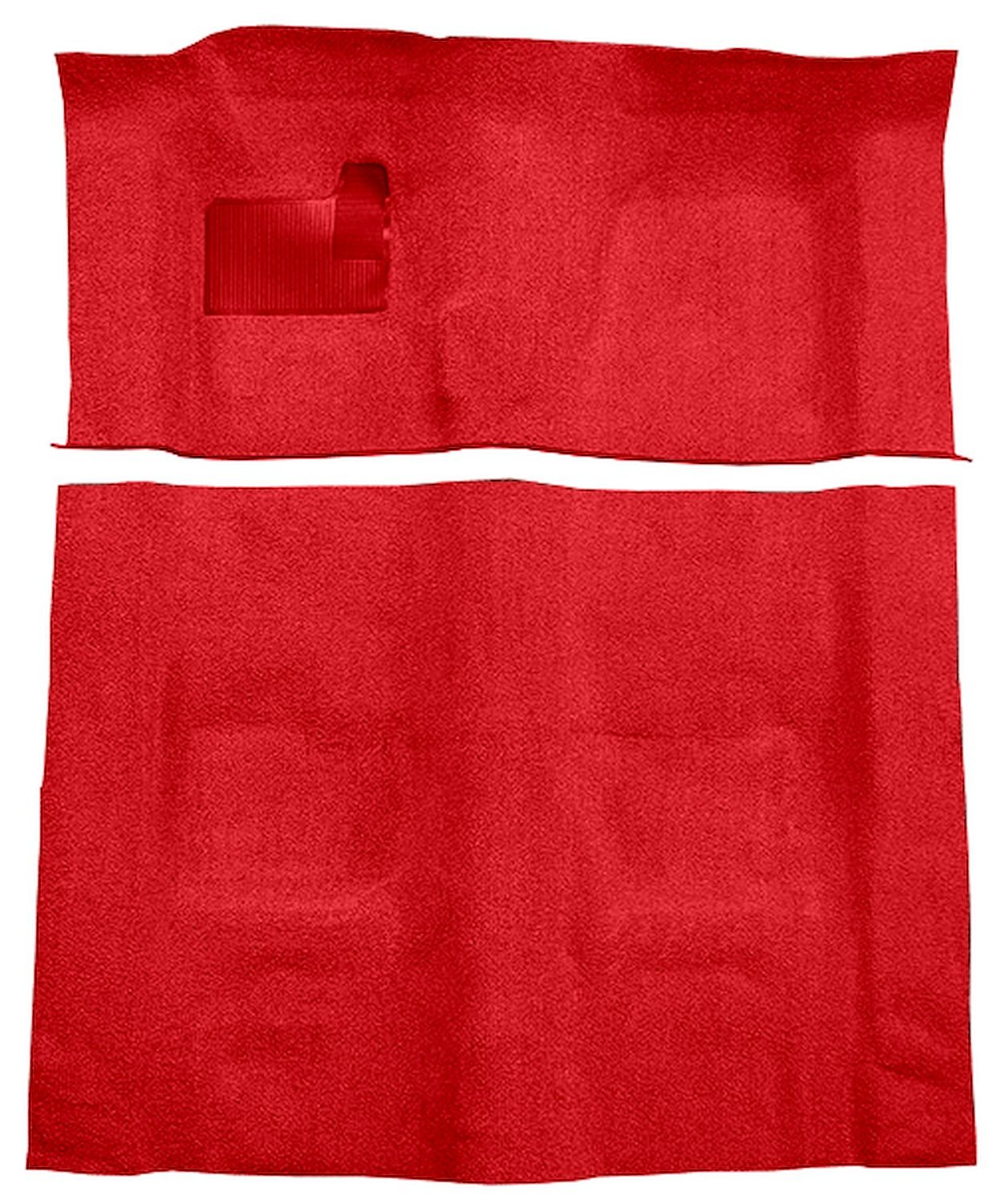 Molded Cut Pile Carpet for 1974-1975 Chevrolet Camaro, Pontiac Firebird [Mass Backing, 4-Speed Transmission, Flame Red]