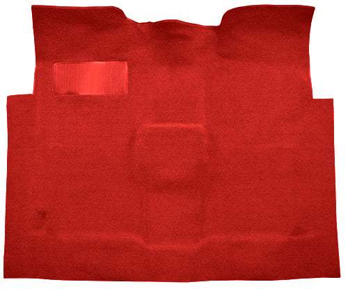 Molded Loop Carpet Fits Select 1960-1966 GM Regular Cab 2WD Truck w/Auto/3-Speed Manual [Mass Backing, Red]