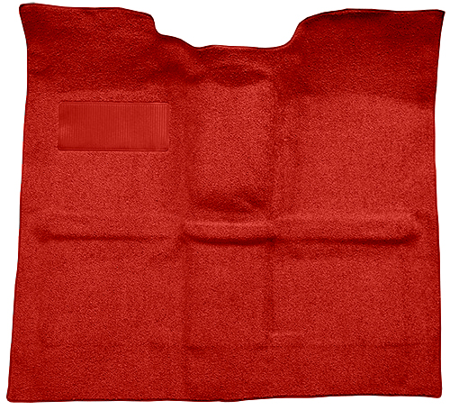 Molded Loop Carpet for 1967-1972 GM C Series Regular Cab Truck  w/o Gas Tank in Cab, 4-Speed [OE Jute, Red]