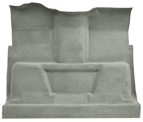 Molded Cut Pile Carpet for 1974 GM C Series Regular Cab Trucks w/TH400 [Mass Backing, Silver]