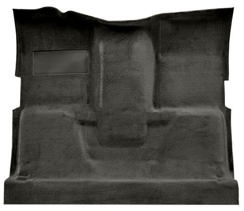 Molded Cut Pile Carpet for 1975-1980 GM C Series Regular Cab Trucks w/4-Speed [OE-Style Jute Backing, Charcoal]