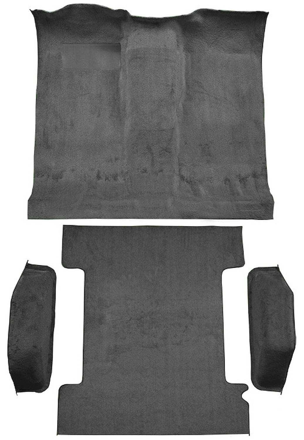 Molded Loop Passenger and Cargo Area Carpet for 1973 Chevrolet Blazer, GMC Jimmy [OE-Style Jute Backing, 4-Piece, Gunmetal Gray]