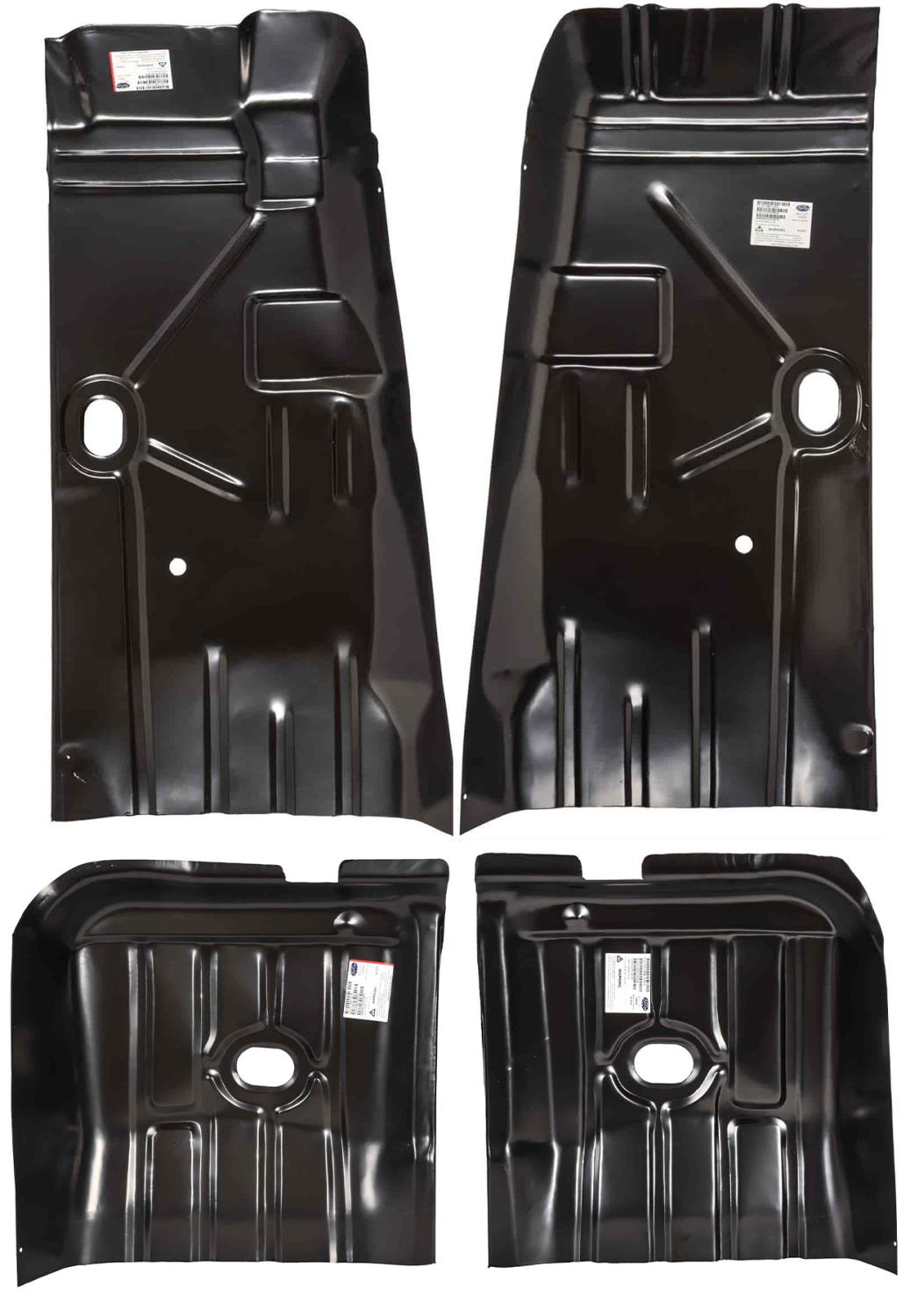 Front & Rear Floor Pan Section Kit for 1967-1969 GM F-Body Models [4-Piece Set]