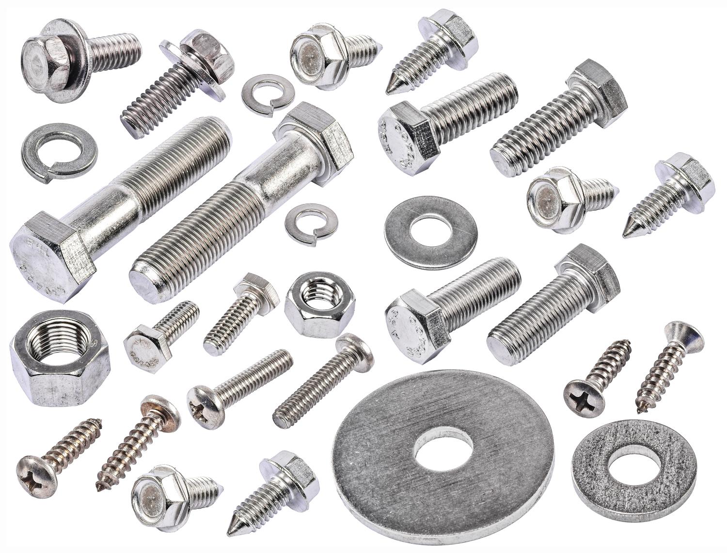 Front End Fastener Kit for Late 1955-1959 (2nd Series) GM Truck [Polished Stainless Steel]