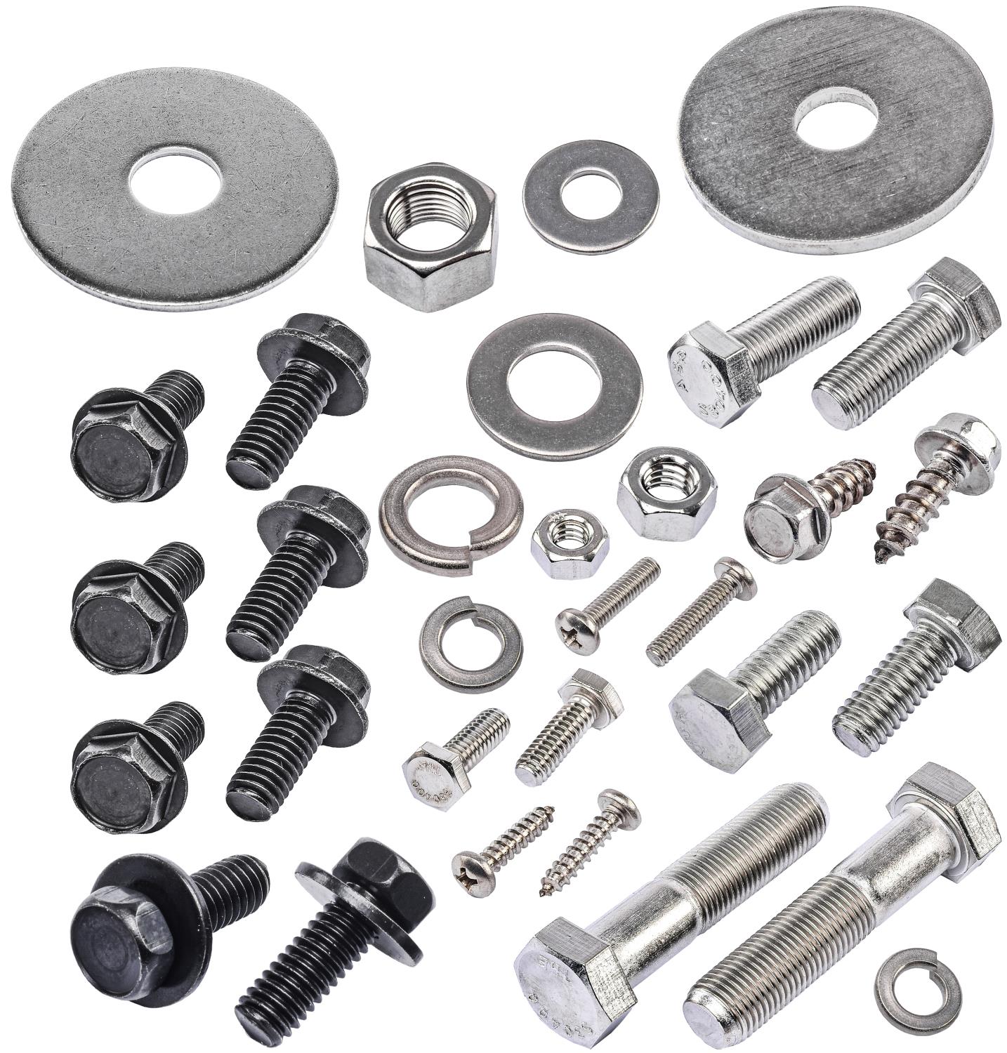 Front End Fastener Kit for Late 1955-1959 (2nd Series) GM Truck [Black Oxide-Coated Stainless Steel]