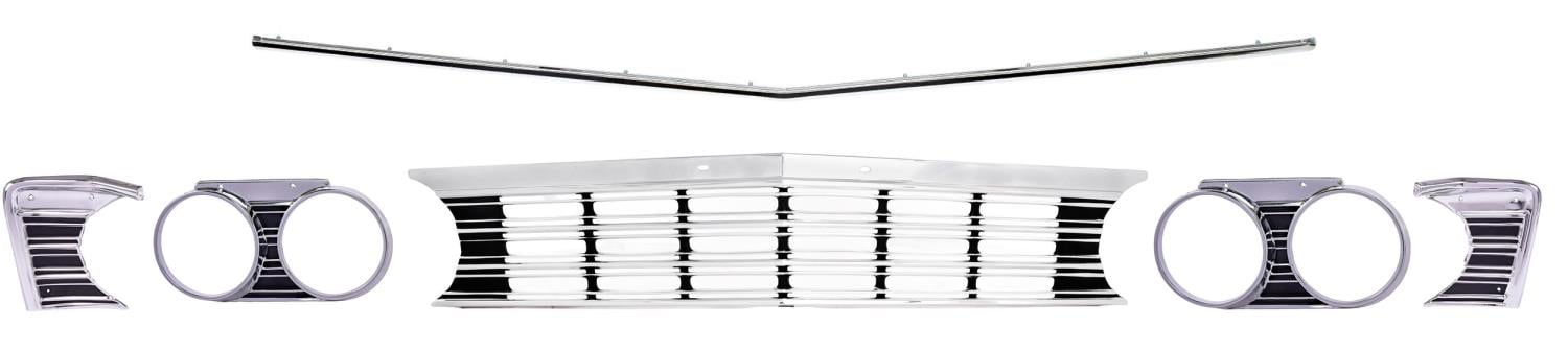 Grille, Molding, and Bezel Kit for 1967 Chevrolet Chevelle, El Camino, Malibu [Non-SS Models]