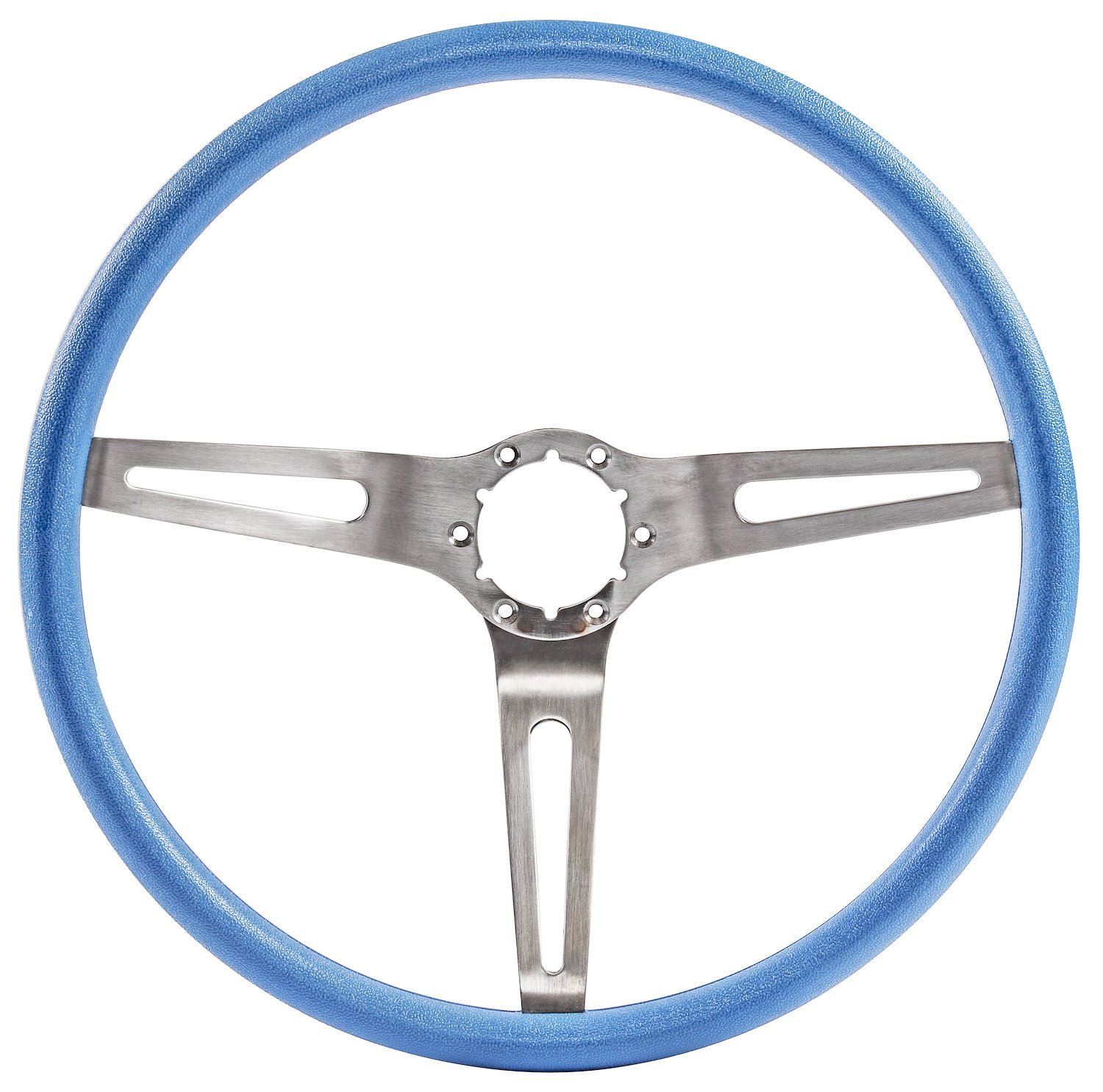 3-Spoke Comfort Grip Steering Wheel Fits Select 1967-1972 Chevrolet Cars & 1960-1975 Chevrolet & GMC Trucks [Blue Grip]