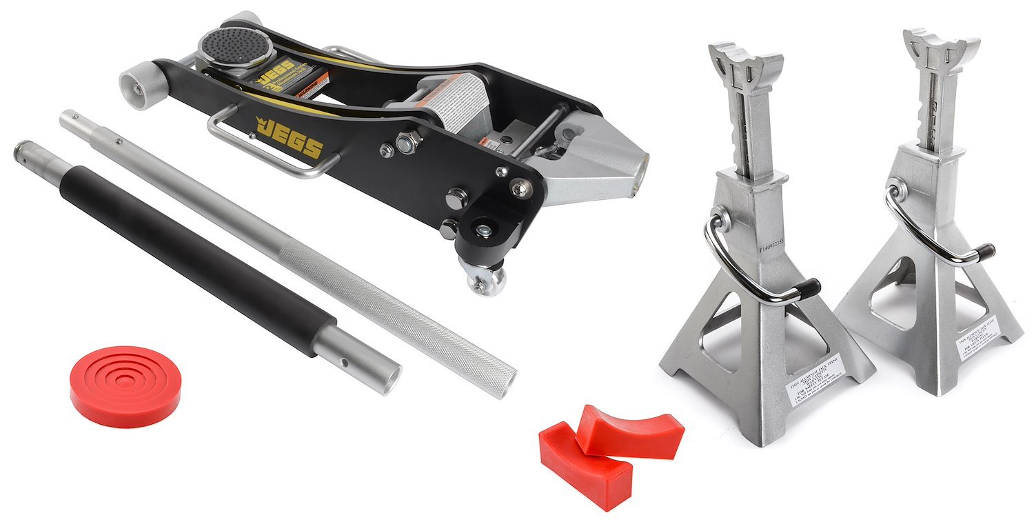 2-Ton Aluminum Floor Jack Kit with Stands &  Pads