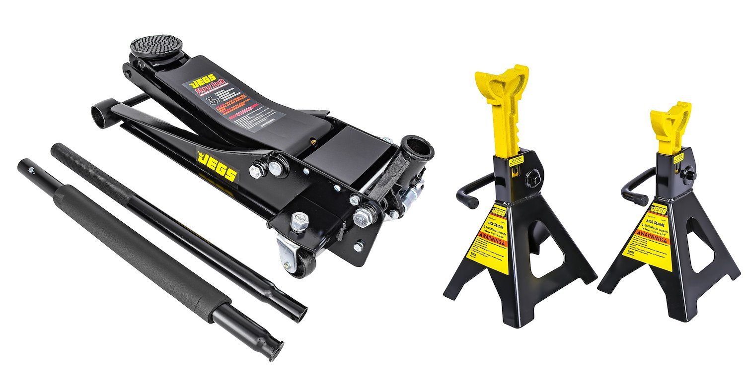 3-Ton Low-Profile Professional Floor Jack Kit with 3-Ton Capacity Jack Stands