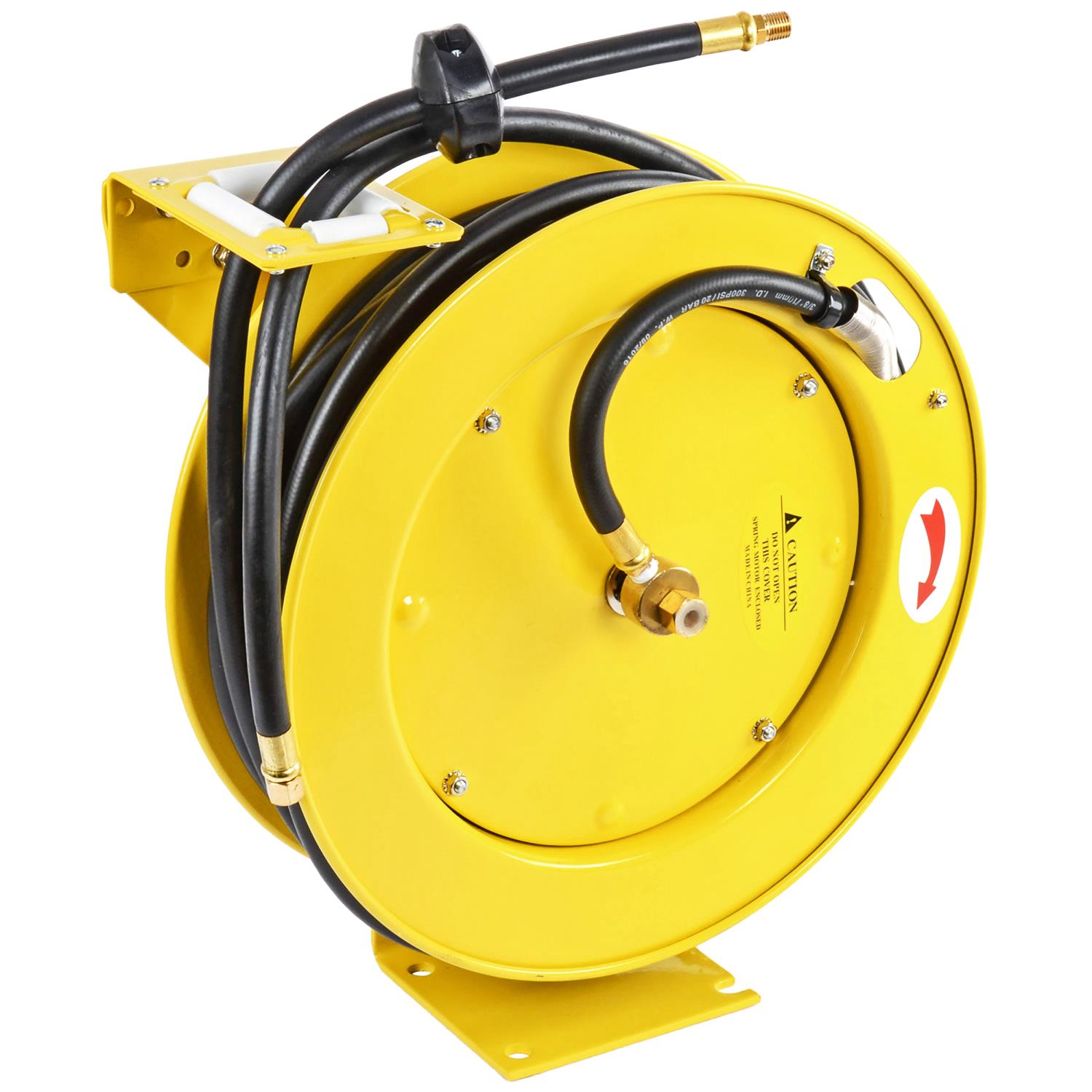 Retractable Air Hose Reel with 3/8 in. x 50 ft. Rubber Hose
