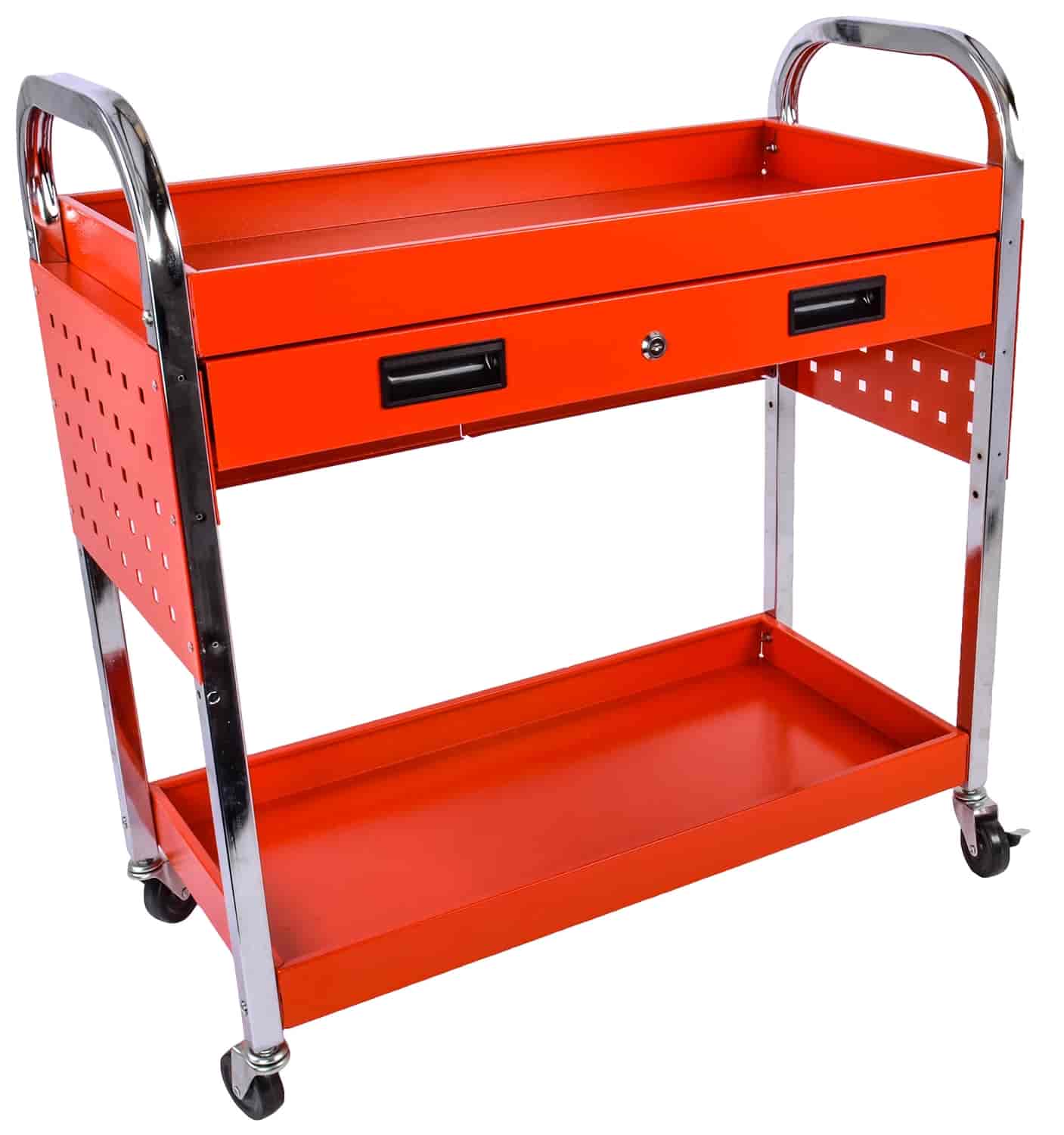 2-Shelf Shop Cart [200 lb. Capacity, Red]