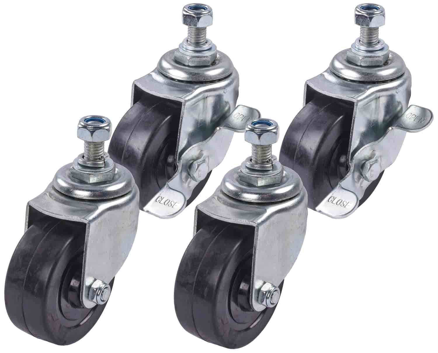 Replacement Casters for JEGS 3-Shelf Shop Cart 555-81424 [Set of 4]