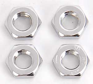 Chrome Plated Steel Jam Nuts 1/4"-28 LH