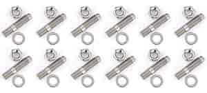 Header Stud Kit Fits Small Block Chevy & Other Engines w/ 3/8" Header Studs