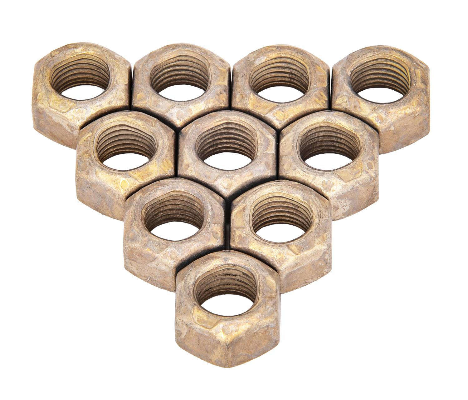 Stover (Distorted Thread) Lock Nut, 3/8 in.-24, Set of 10