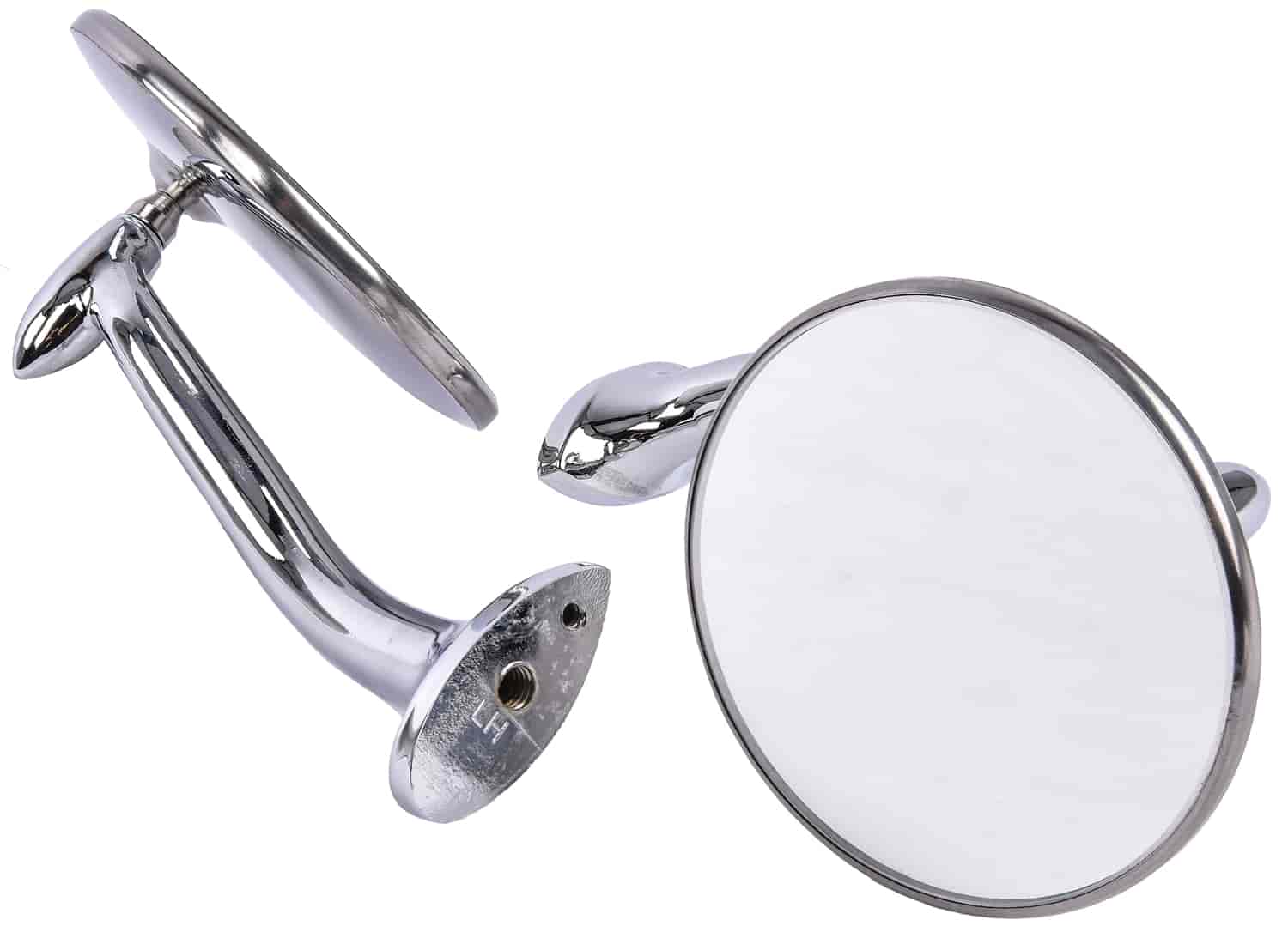 Swan Neck Side View Mirrors [4 in. Diameter, 5 1/2 in. Arm Length]