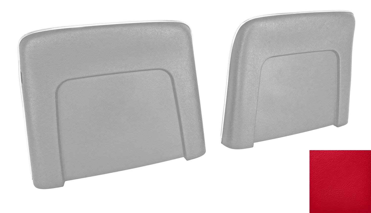 Bucket Seat Backs Fits Select 1968 GM Models [Red, Pair]