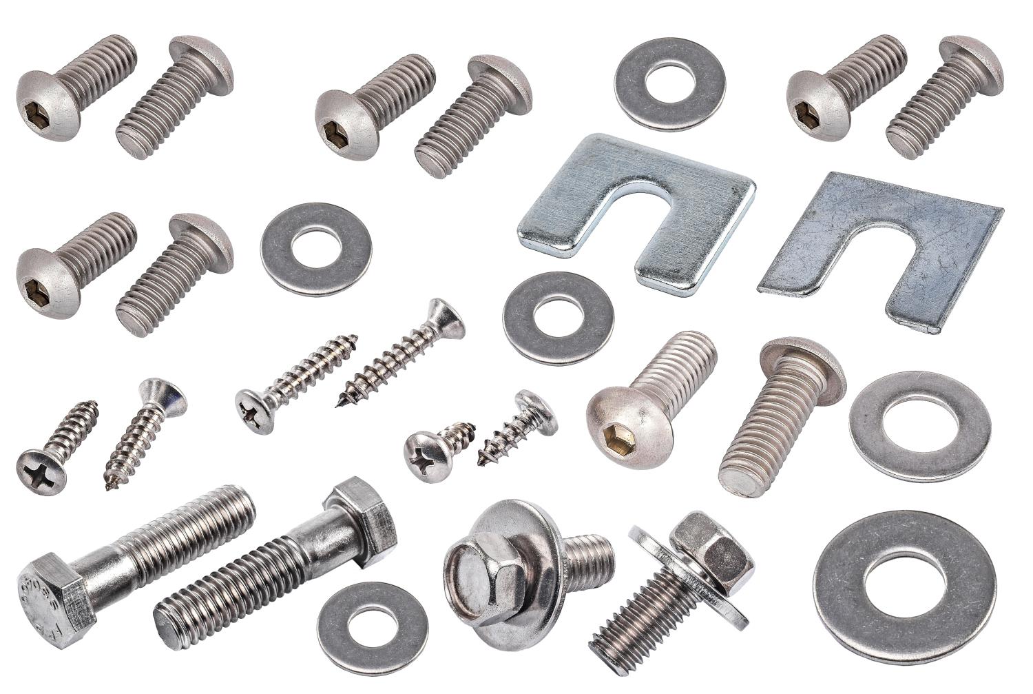 Front End Fastener Kit for 1960-1966 GM Truck [Button-Head Style, Natural Stainless Steel]