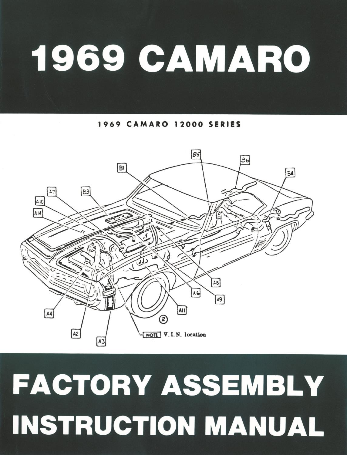 Factory Assembly Instruction Manual for 1969 Chevrolet Camaro