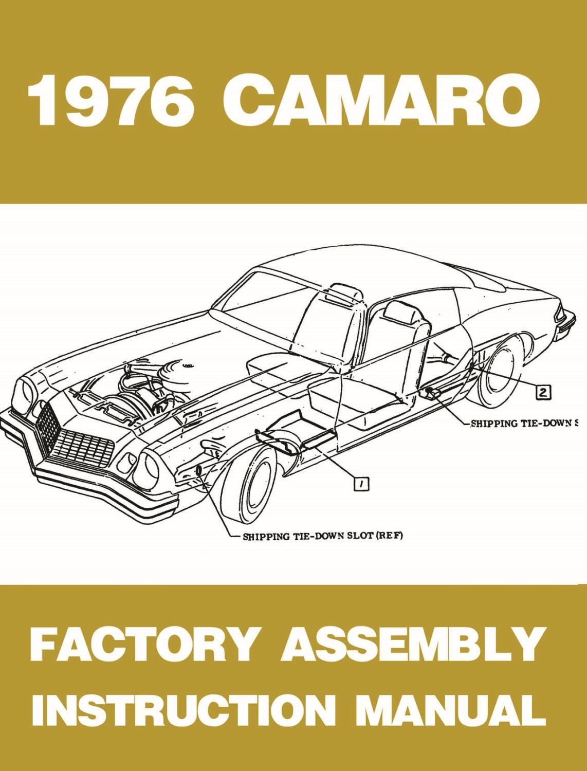 Factory Assembly Instruction Manual for 1976 Chevrolet Camaro