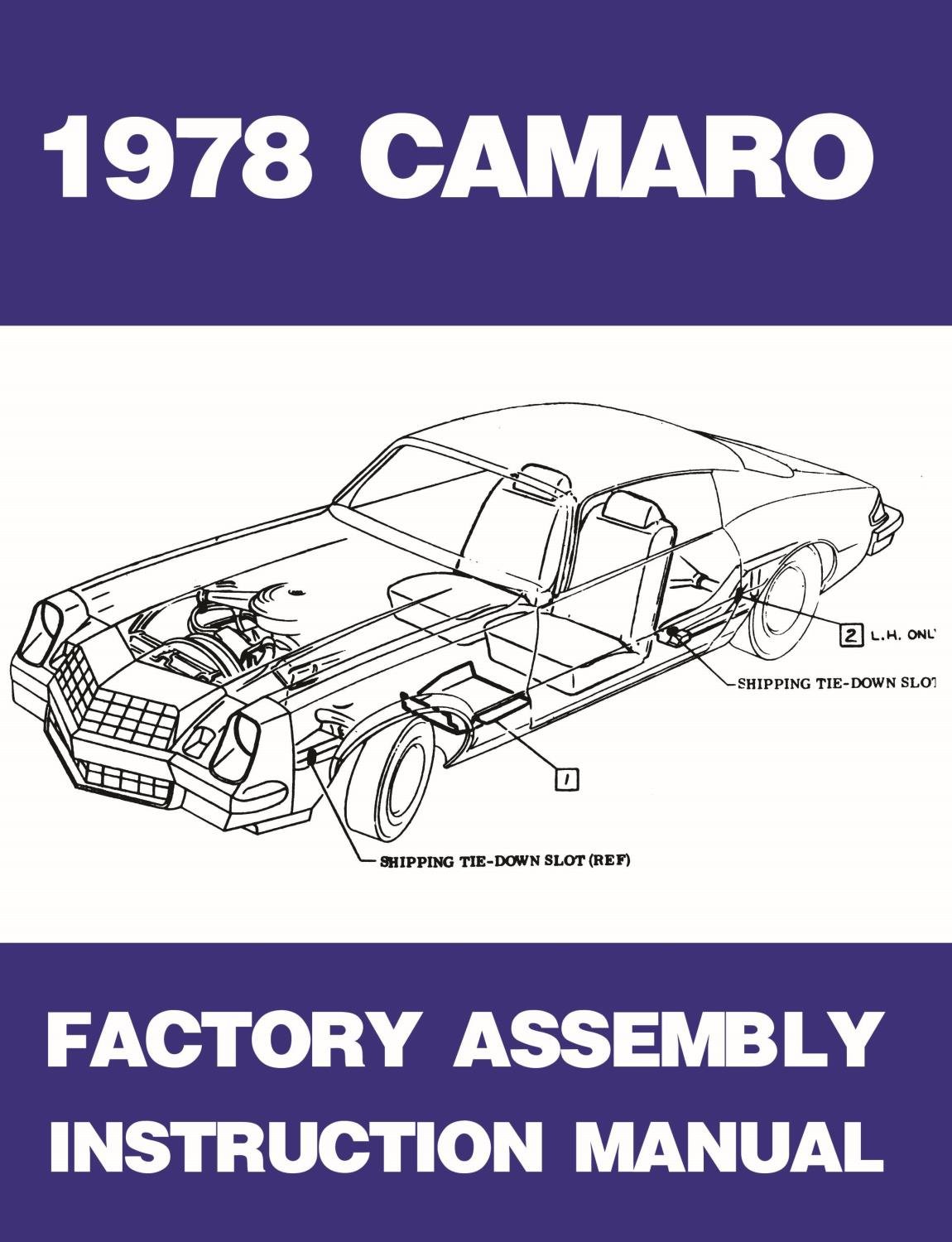 Factory Assembly Instruction Manual for 1978 Chevrolet Camaro