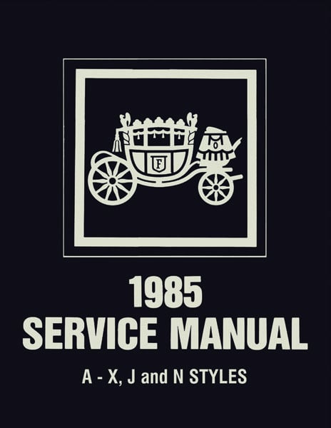 Fisher Body Service Manual for 1985 Buick, Cadillac, Chevrolet, Oldsmobile and Pontiac Models, A-J-N-X Body Styles
