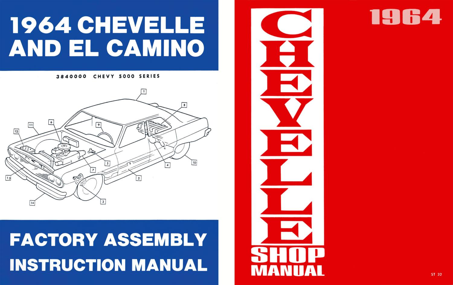 Shop Manual Set for 1964 Chevrolet Chevelle and El Camino