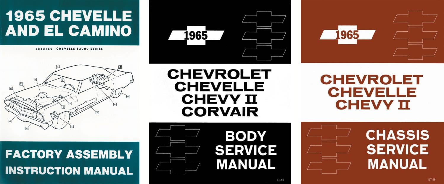 Shop Manual Set for 1965 Chevrolet Chevelle and El Camino