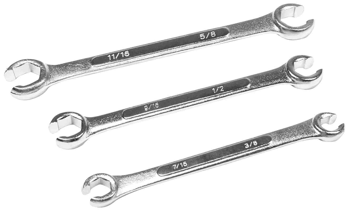 3-piece SAE Flare Nut line Wrench Set
