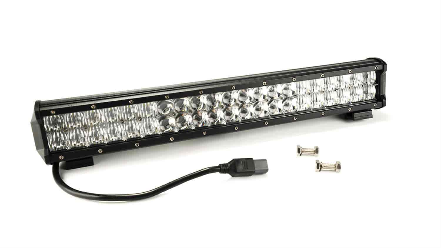 CREE LED Double Row Light Bar with Chrome Light Panel & Adjustable Base [20 in. Straight]