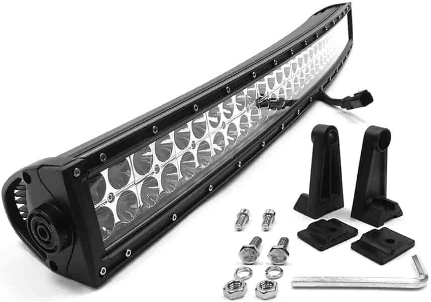 CREE LED Double Row Light Bar with Chrome Light Panel [40 in. Curved]