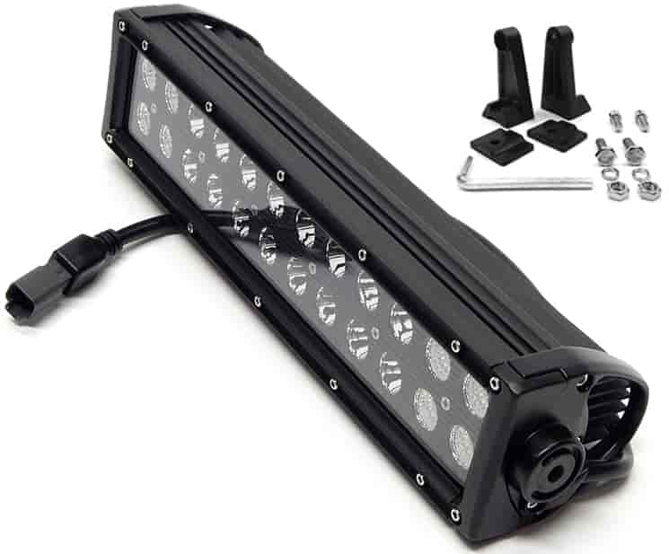 CREE LED Double Row Light Bar with Black Light Panel [12 in. Straight]