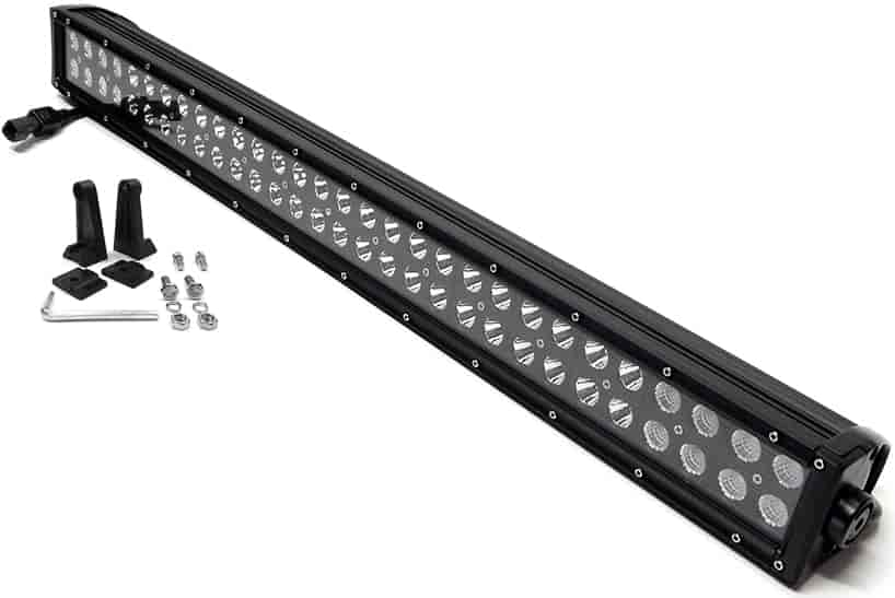 CREE LED Double Row Light Bar with Black Light Panel [40 in. Straight]