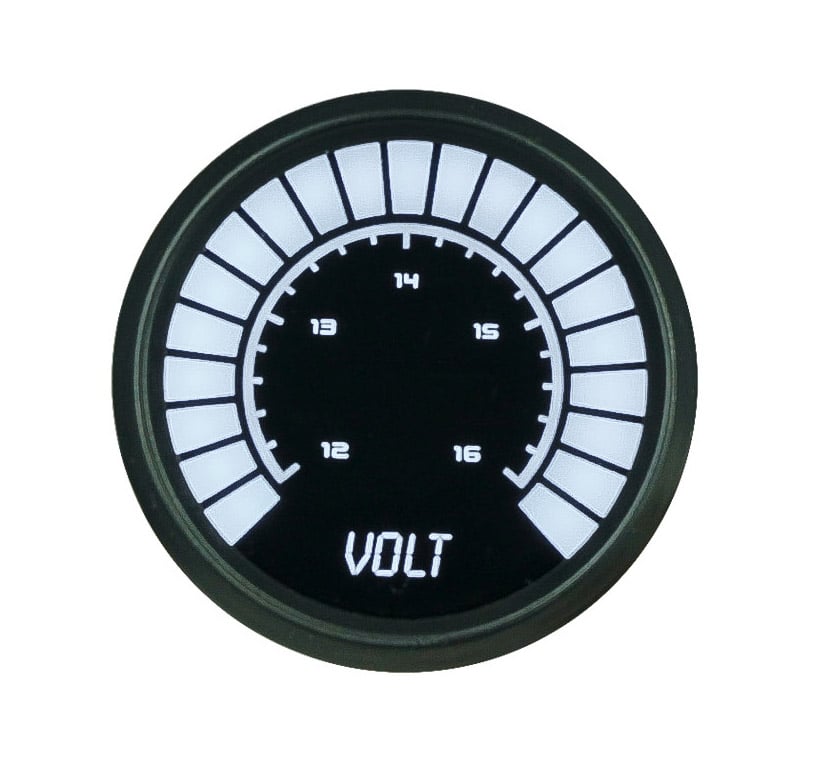 LED Analog Bar graph Voltmeter Gauge [White]