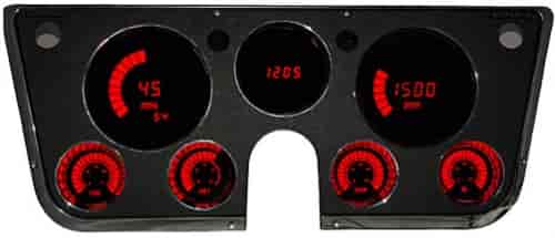 Red LED Digital Bargragh Gauge Panel 1967-1972 GM C/K Pickup Trucks
