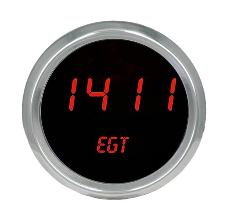 Exhaust Gas Temperature Gauge [2 5/8 in., Red, Chrome]