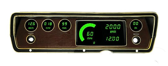 LED Digital Dash Kit For 1970-1976 Dodge Dart, Duster [Green]