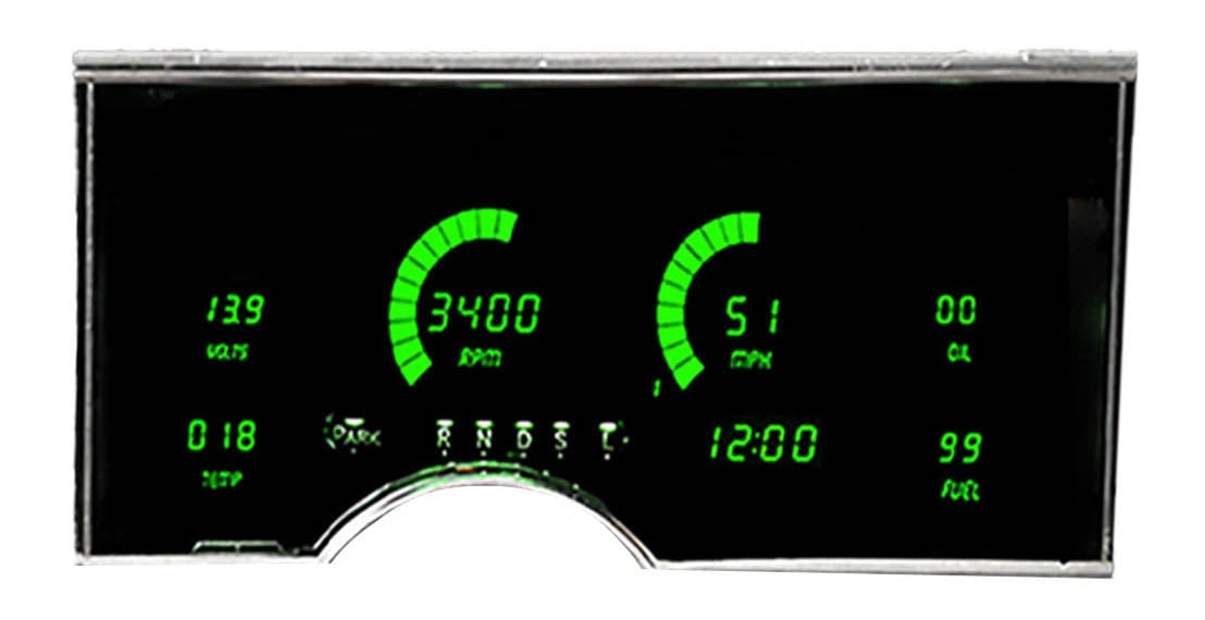 LED Digital Dash Kit for 1974-1976 Oldsmobile Delta 88 [Green]