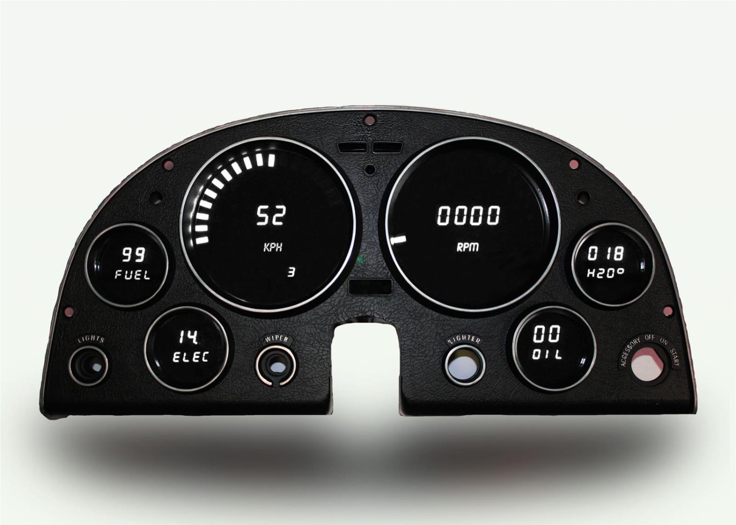 LED Direct Replacement Digital Dash Kit for 1963-1967 Chevy Corvette [White]